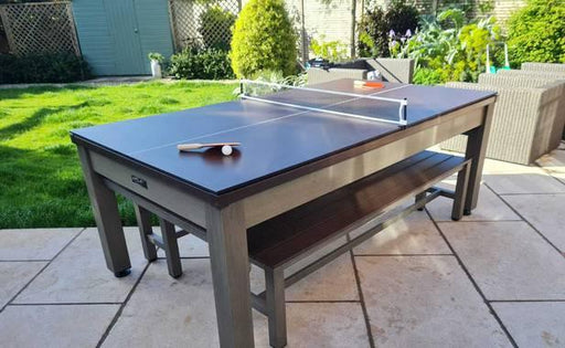 Spencer Marston Lexington 3 in 1 Outdoor Dining, Ping Pong, and Pool Table - Pooltables.com