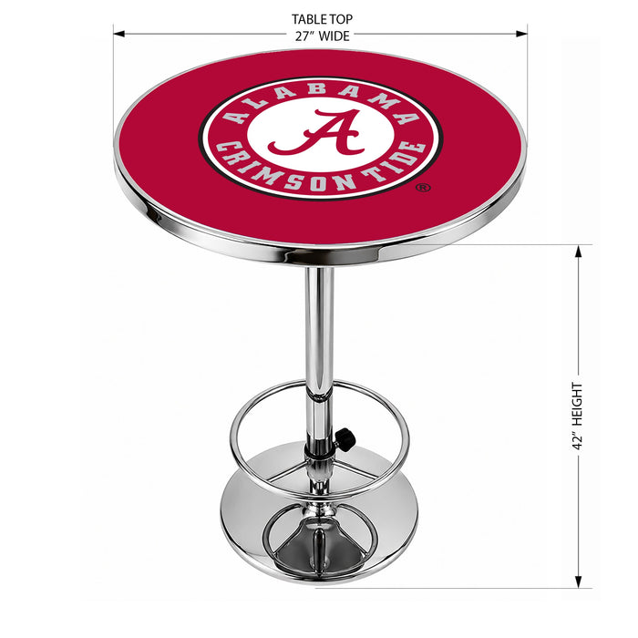 NCAA Licensed Chrome Pub Table