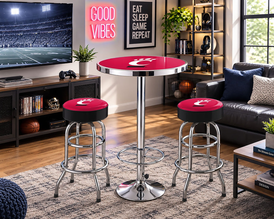 NCAA Licensed Pub Table & Two Barstool Set