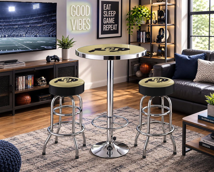 NCAA Licensed Pub Table & Two Barstool Set