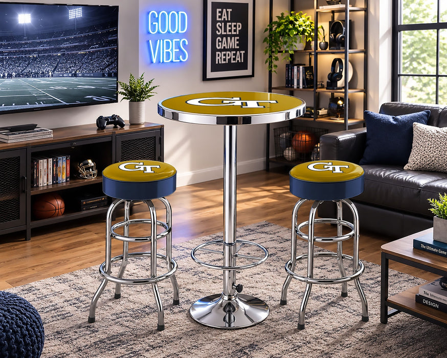 NCAA Licensed Pub Table & Two Barstool Set