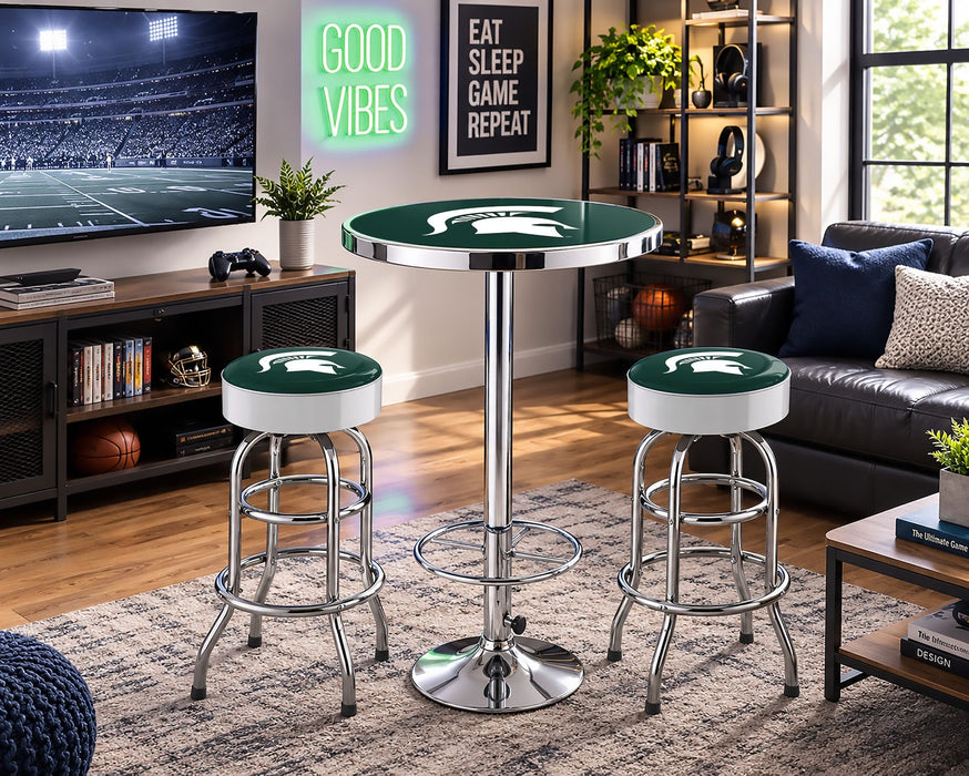 NCAA Licensed Pub Table & Two Barstool Set