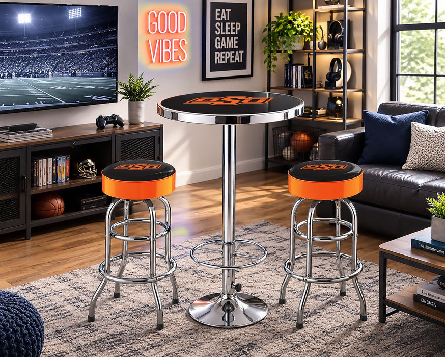 NCAA Licensed Pub Table & Two Barstool Set