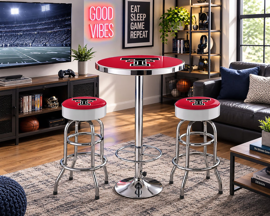 NCAA Licensed Pub Table & Two Barstool Set