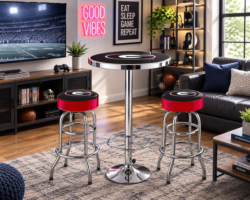 NCAA Licensed Pub Table & Two Barstool Set