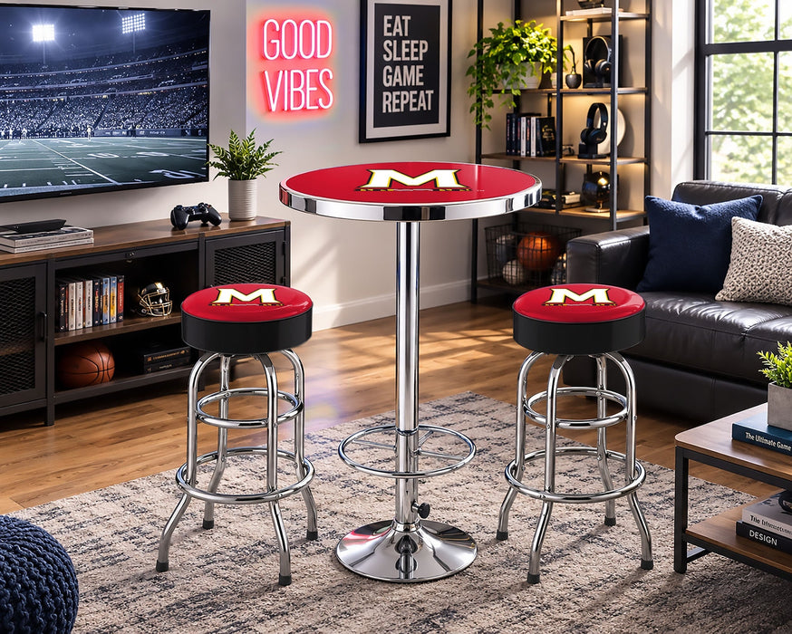 NCAA Licensed Pub Table & Two Barstool Set