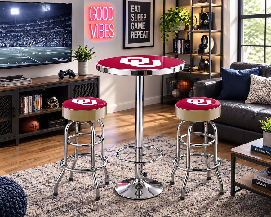 NCAA Licensed Pub Table & Two Barstool Set