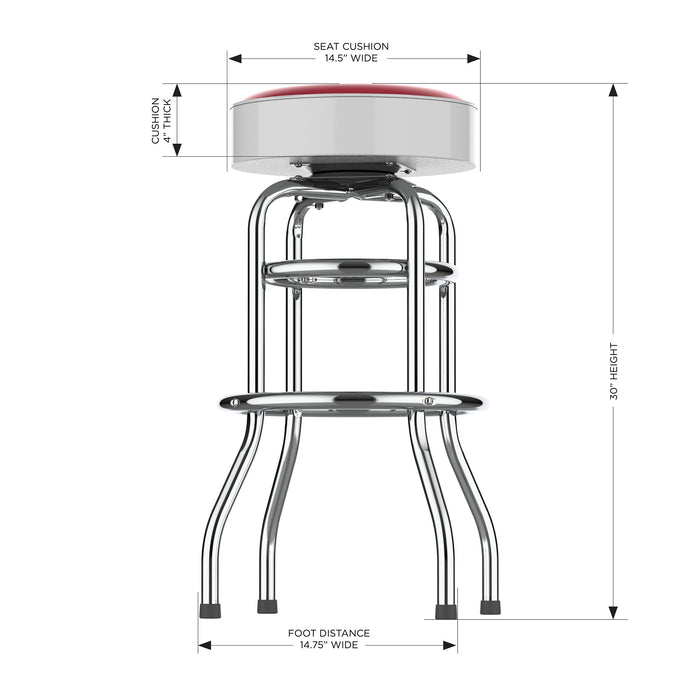 NCAA Licensed 30" Chrome Barstool