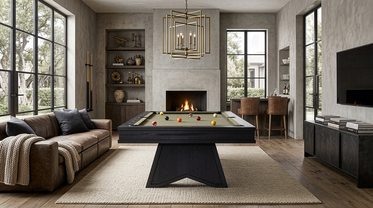 Ann Arbor 8' Pool Table - Black Ash