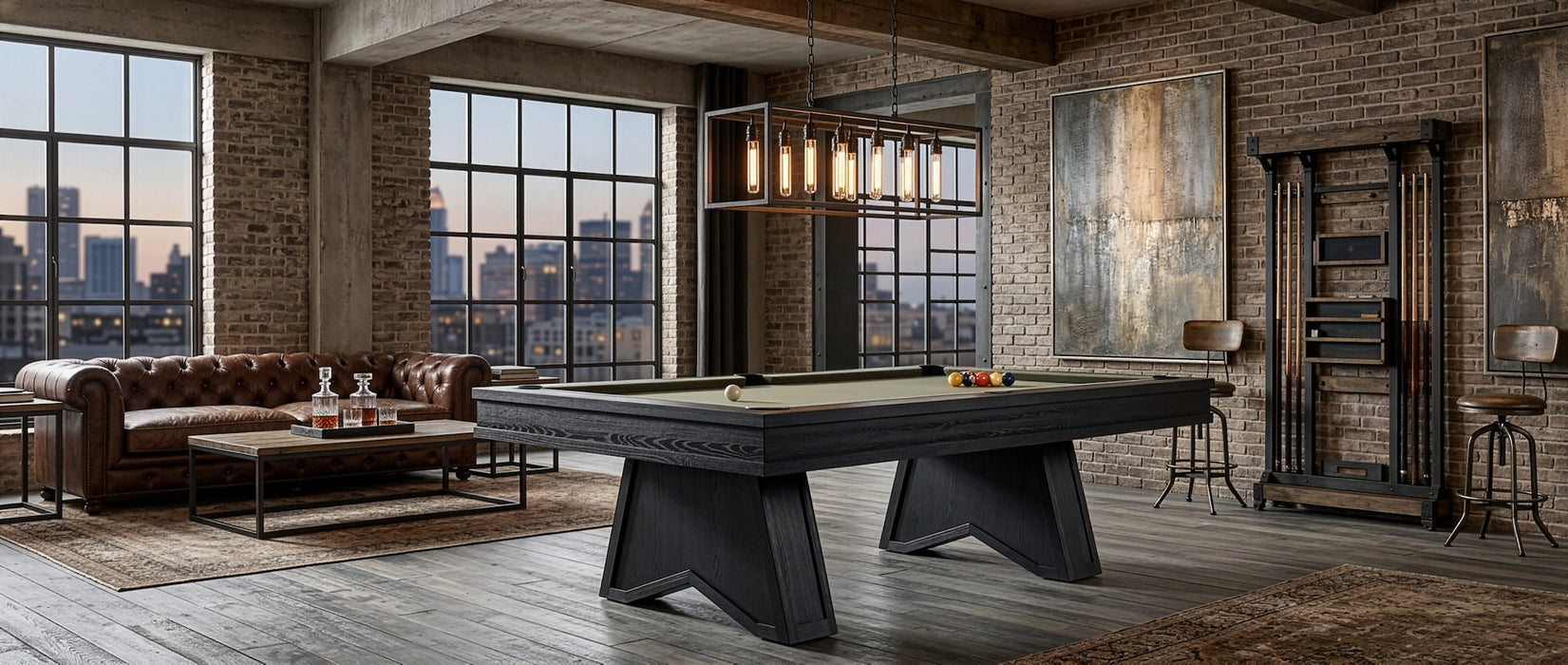 Ann Arbor 8' Pool Table - Black Ash