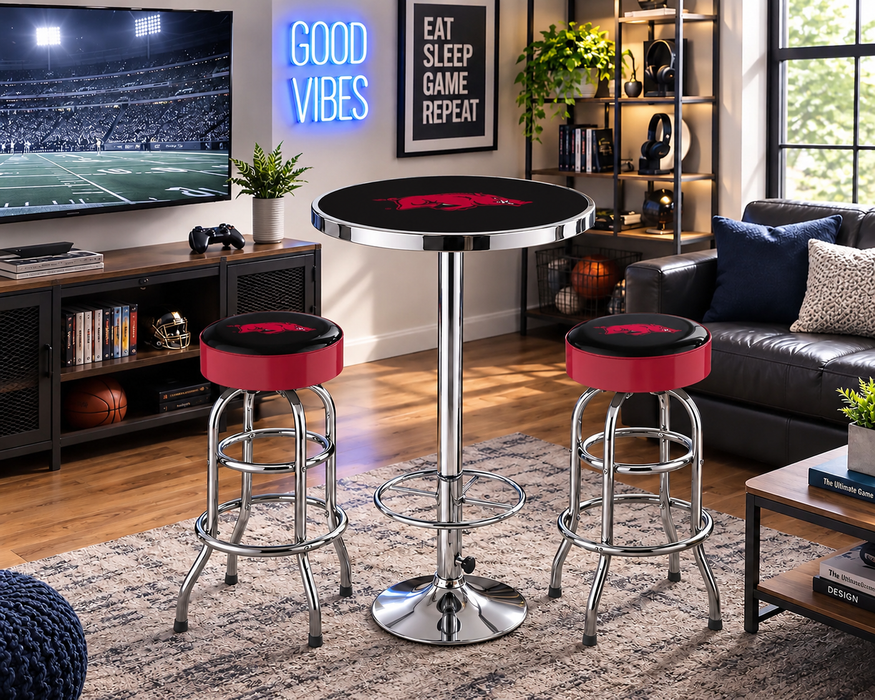 NCAA Licensed Pub Table & Two Barstool Set