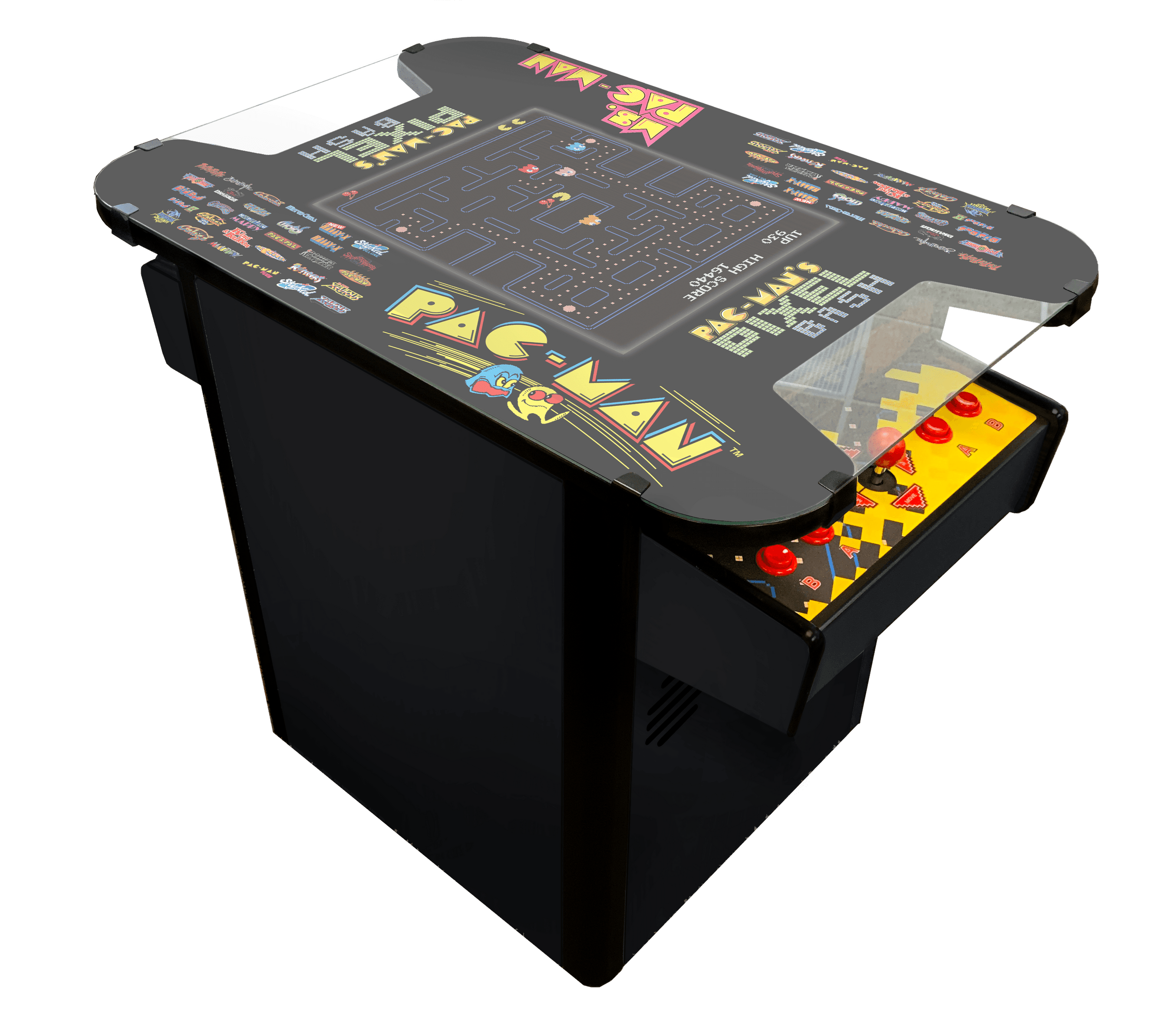 PAC-MAN's Pixel Bash Cocktail Table (32 in 1) — Pooltables.com