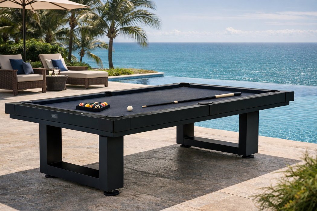 American Heritage Lanai - Obsidian Black 8' Indoor / Outdoor Pool Table
