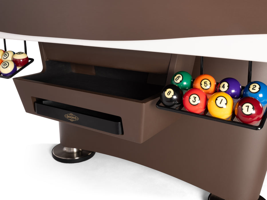 Gold Crown VII 9' Pool Table - Classic Brown