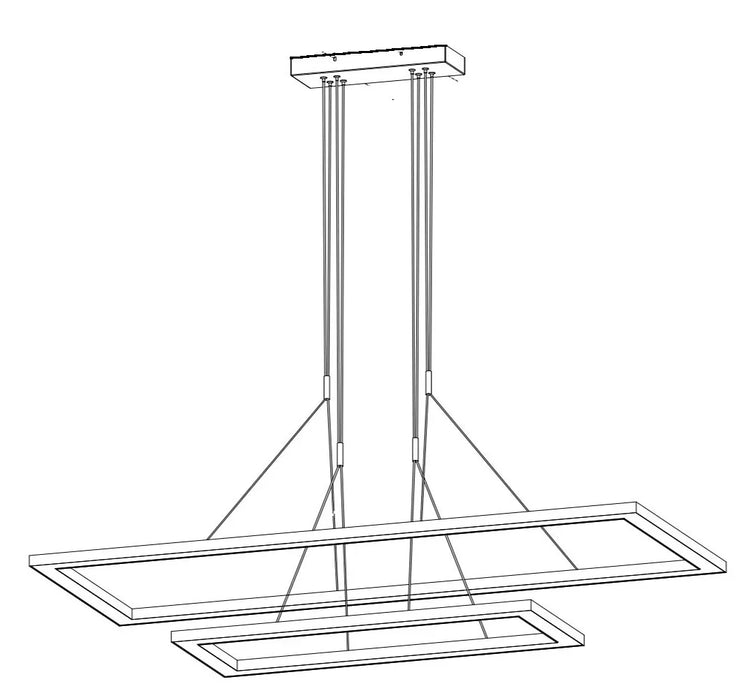 Ram Gameroom 54" LED Double Rectangular Game Table Light Fixture