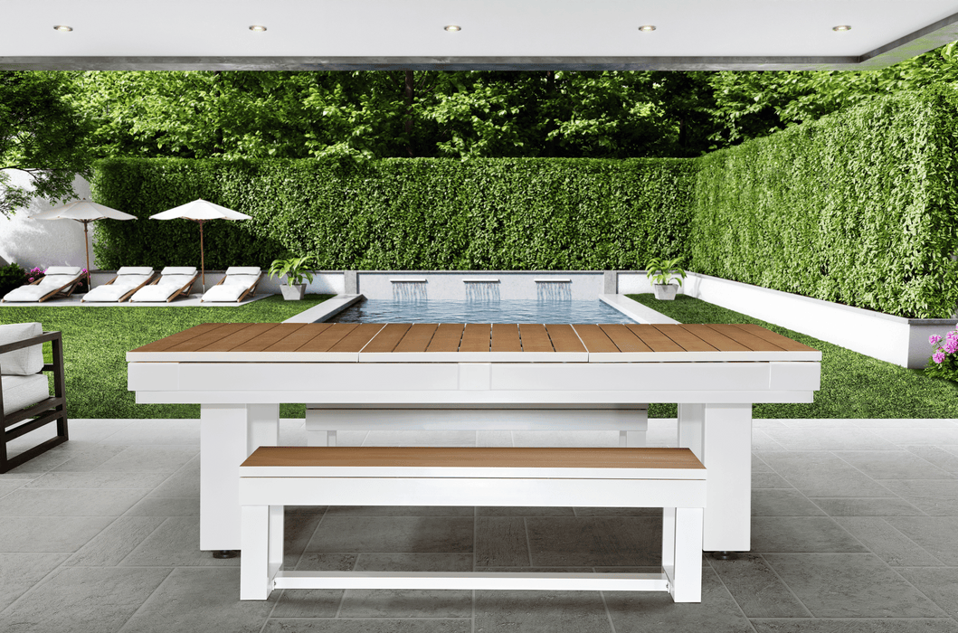 American Heritage Lanai - Pearl White 8' Indoor / Outdoor Pool Table