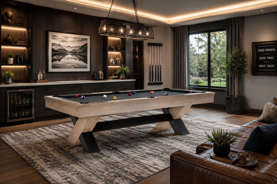 Halifax 8' Pool Table - Natural Ash