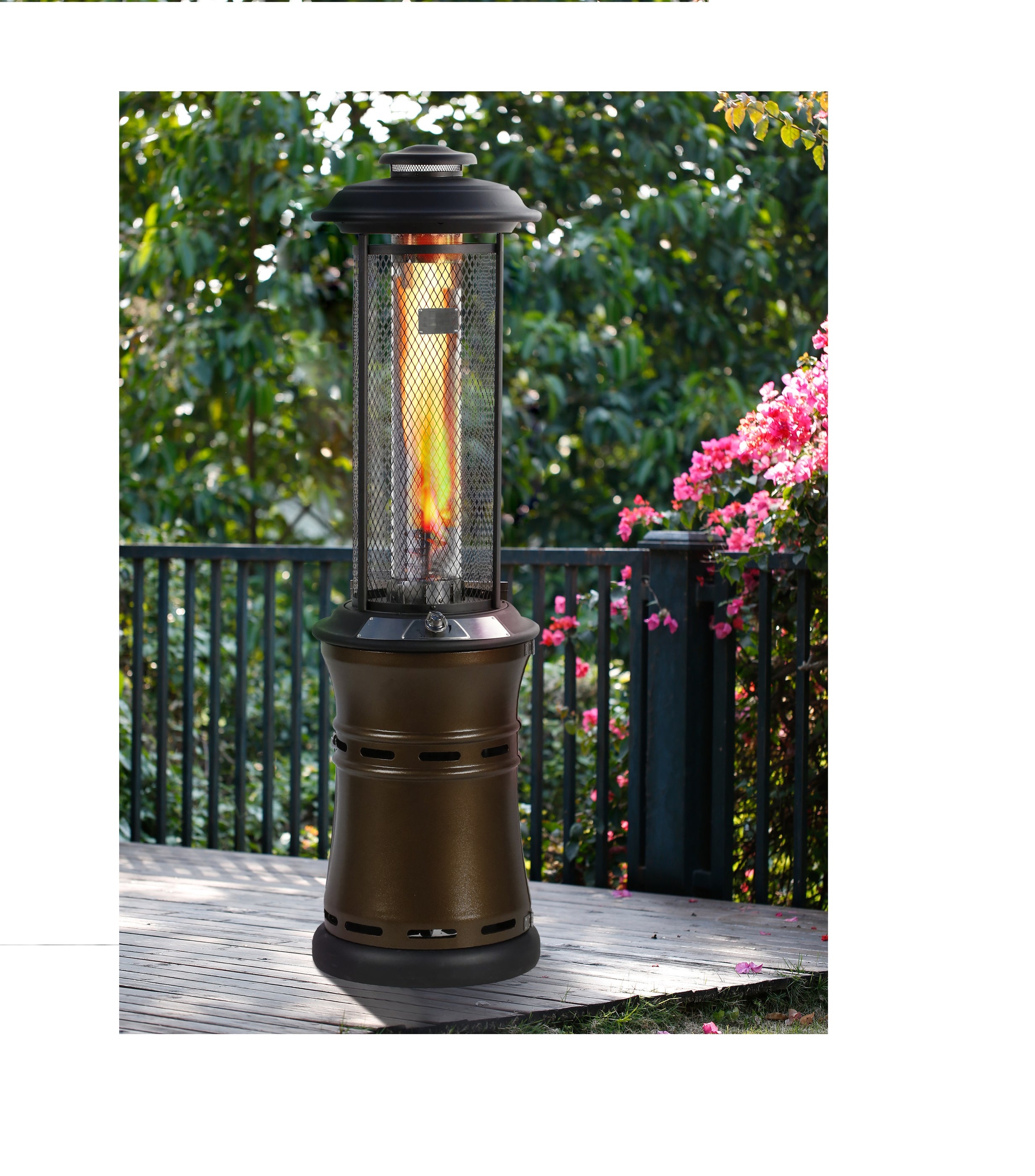 HEATMAXX Bronze Outdoor Gas Patio Heater —