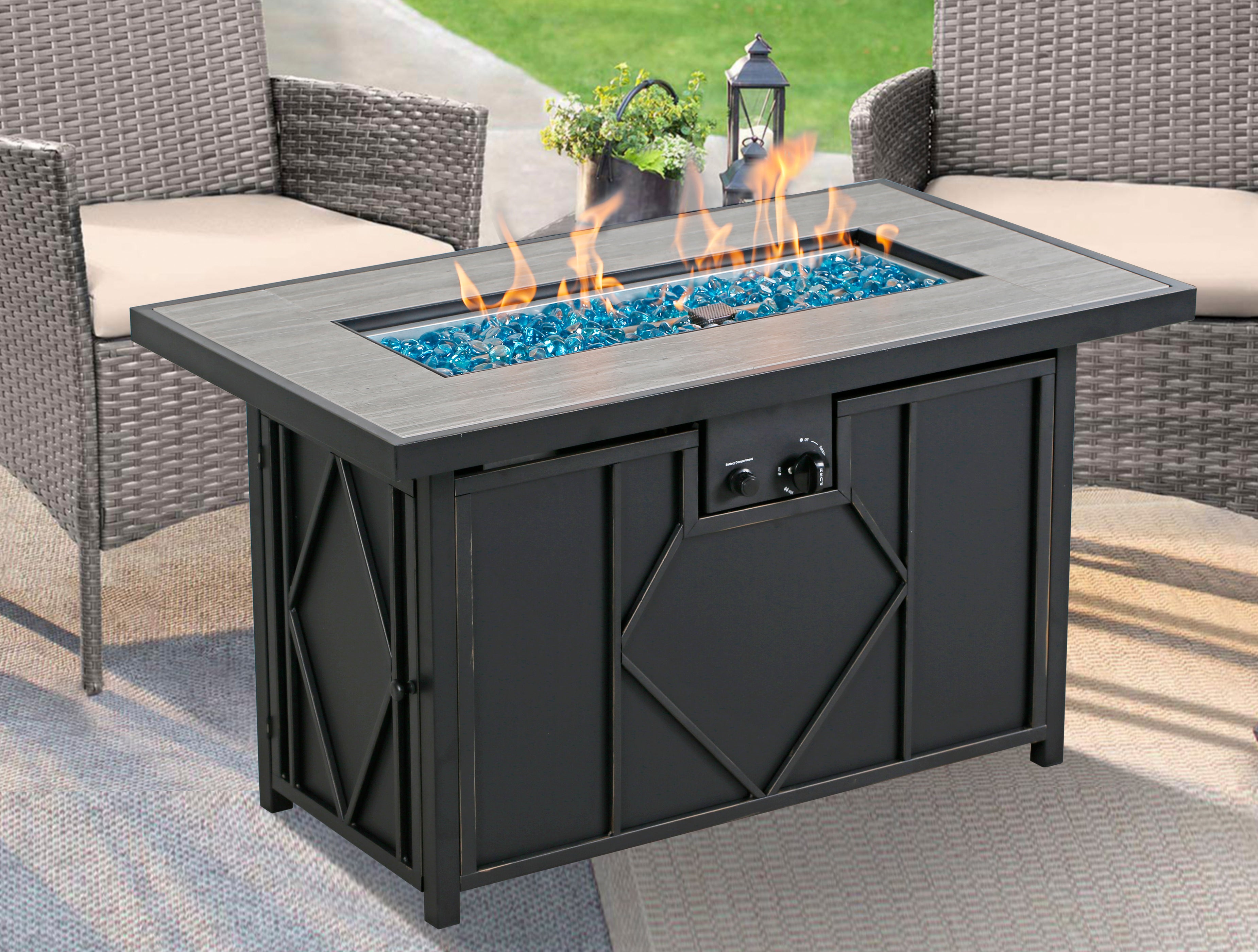 HEATMAXX 42” Outdoor Gas Fire Pit Table — Pooltables.com