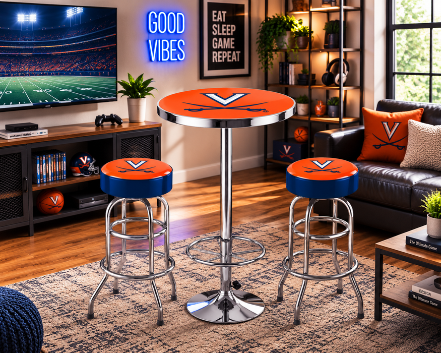 NCAA Licensed Pub Table & Two Barstool Set