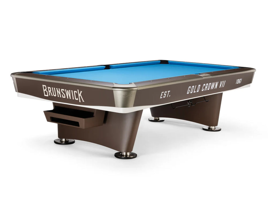 Gold Crown VII 9' Pool Table - Classic Brown