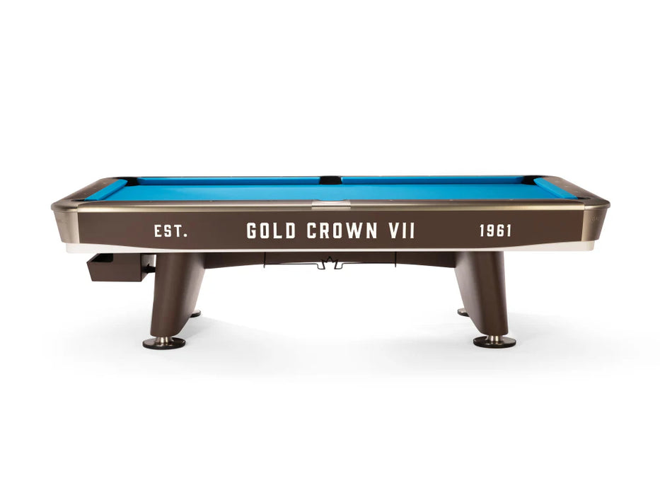 Gold Crown VII 9' Pool Table - Classic Brown