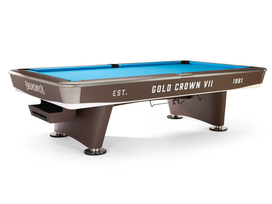 Gold Crown VII 9' Pool Table - Classic Brown