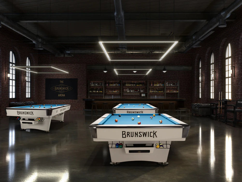 Gold Crown VII 9' Pool Table - Modern White