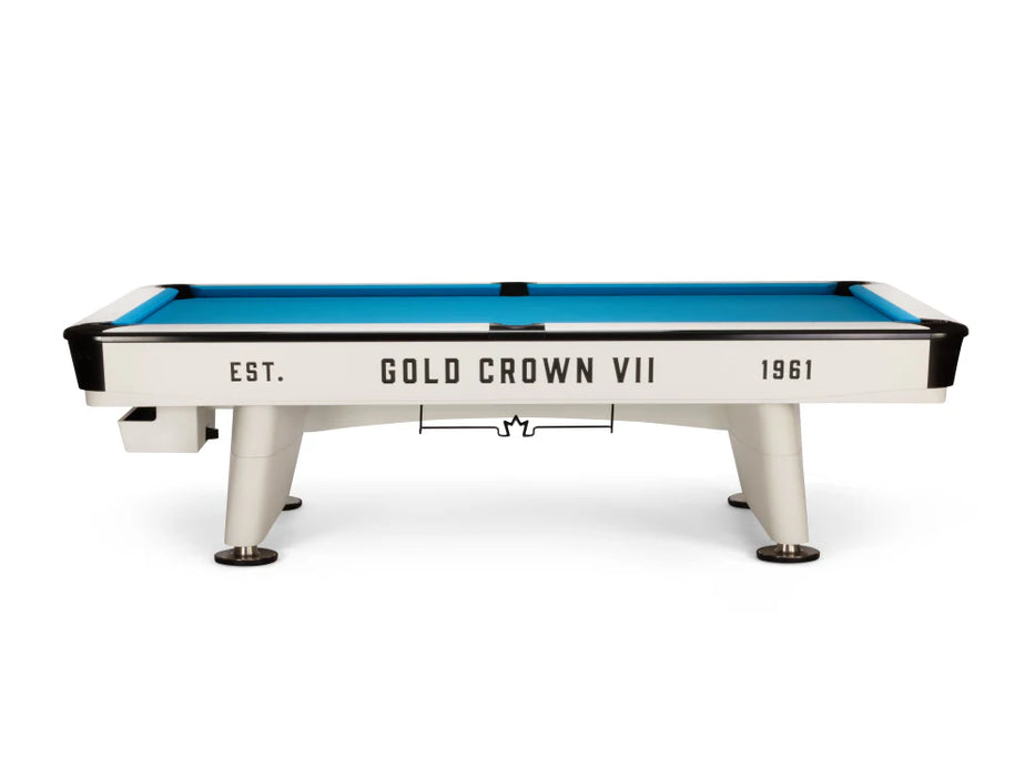 Gold Crown VII 9' Pool Table - Modern White