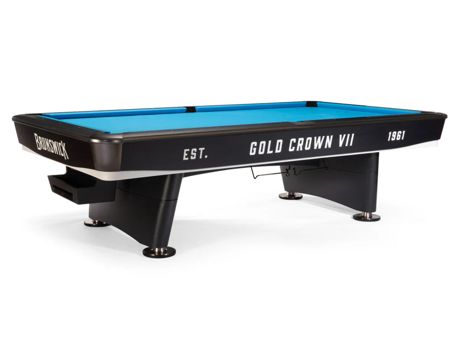 Gold Crown VII 9' Pool Table - Tournament Black