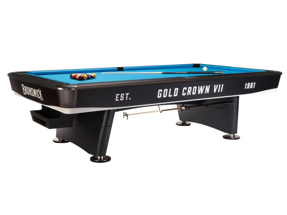 Gold Crown VII 9' Pool Table - Tournament Black