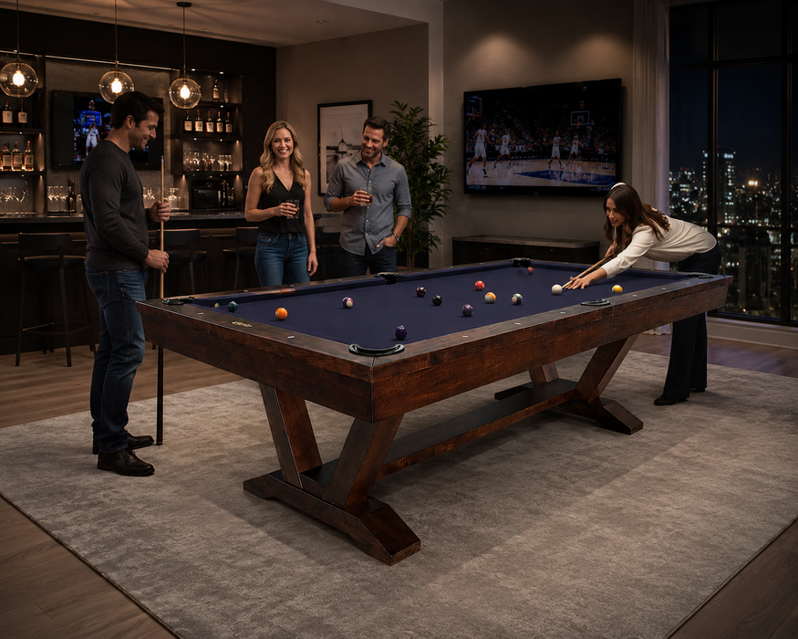 Skylar Pool Table - Warm Chestnut