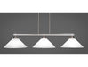 Toltec Lighting Odyssey 3-Light with White Marble Glass Shades - Pooltables.com
