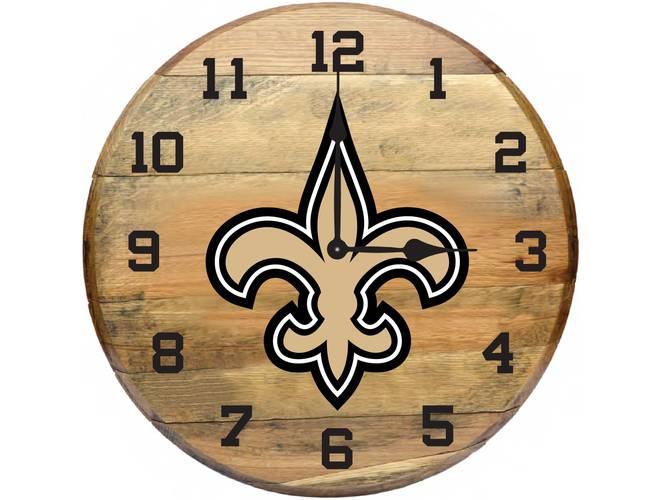 Imperial USA Officially Licensed NFL Oak Barrel Clock - Pooltables.com