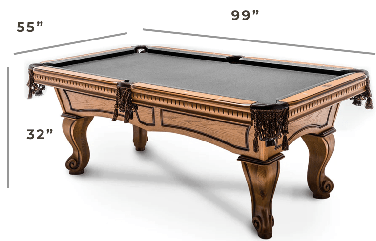 Best Gift To A Man Modern Pool Tables Inverted Legs Solid Oak, Black Felt  For Sale at 1stDibs