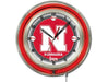 Holland Bar Stool Co. NCAA Licensed 19" Neon Clock - Pooltables.com