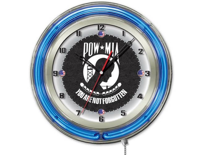 Holland Bar Stool Co. Military Licensed 19" Neon Clock - Pooltables.com