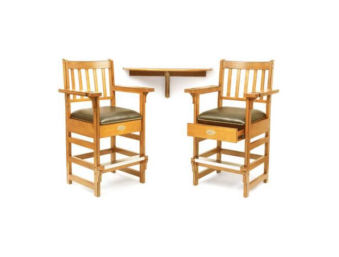 Spencer Marston Half-Moon Deluxe Plus Table and 2-Chair Set